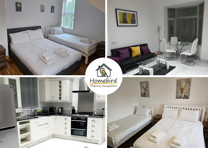 Spacious 3-bedroom House Near Centre By Homebird Management Short Lets & Serviced With En-suite Bathrooms & Free Parking